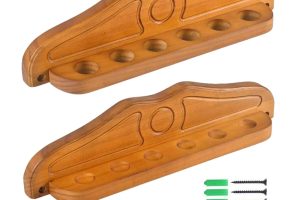 6 Hole Wooden Holder Rack